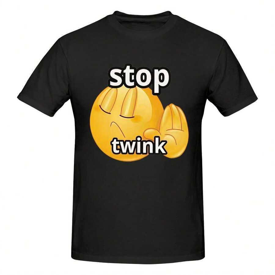 Stop Twink Meme Embrace The Hilarity, Emoticon Deny, Stop63 - Hitam 1 - View 1