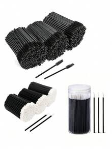100pcs/Set Disposable Mascara Wands + Lip Brushes Combo, Eyelash Extension Brush, Eyebrow Comb, Multi-Functional - Multicolor - View 2