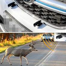 2入黑色汽車動物驅避器，通用超音波鹿哨，拋光表面，無需充電，戶外駕駛警示裝置，適用於鹿及其他野生動物 - 2pc動物驅趕器 - 查看 4