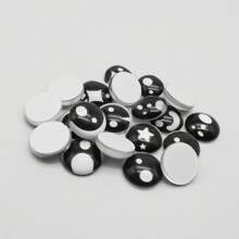 50Pcs Mixed Black Bear Eyes Glass Cabochons, Flat Back Cute Eyes For Animal Toys, Doll Eyes, DIY Craft Supplies (6mm, 8mm, 10mm, 12mm) - Mixed Bear Eyes - View 8