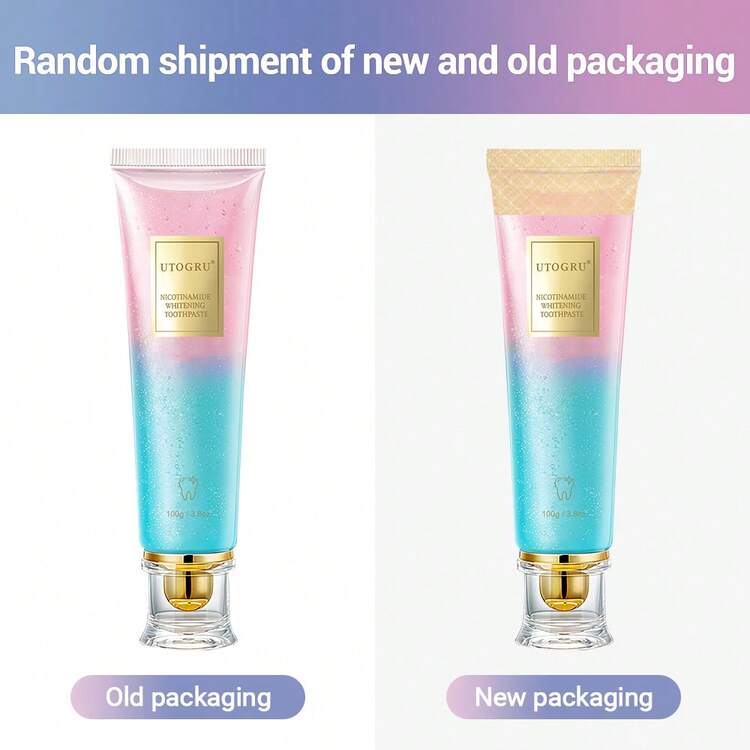 Hailicare Nicotinamide Dazzle White Toothpaste Fresh Breath, Personal Care Protect Teeth Removes Stains Basic Cleaning Oral Care,Freshens Breath Travel Accessories Must Have Teeth Whitening  Hygiene Products Bathroom Accessories Toothpaste - 藍粉紅色 - 查看 9
