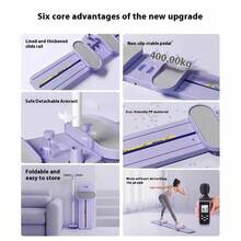 1 Stück Ski-Simulator, Aerobic Fitnessgerät, Bein- & Gesäßtrainer, Übung für die Kernmuskelgruppe (Taille & Bauch), geeignet für Zuhause, Fitnessstudio, Pilates, Yoga