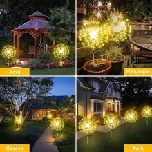 2pcs 320LED 240LED 8 Modes Solar Powered Fireworks Lights Suitable For Garden Patio Sidewalk Party Wedding Outdoor Lawn Lights - màu ấm áp - Xem 5