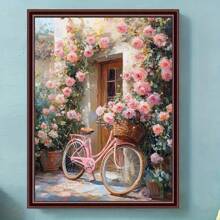 1 Stück Diamantmalerei ohne Rahmen - 5D Rundes Diamantdesign | bunte Wandkunst | Kreatives, entspannendes DIY-Handwerk | Ideales Urlaubsgeschenk | Enthält komplettes Werkzeug | Modisch geeignet für Anfänger, Basteldekoration, Geburtstags- und Urlaubsgeschenke