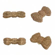 Women Luxury Bowknot Shaped Evening Clutch Sparkling Rhinestones Handbag For Banquet - 金色 - 查看 5