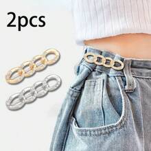 1/2/3/4/6件可拆卸合金链腰带胸针，女士腰部塑形器 - 彩色 - 查看 34