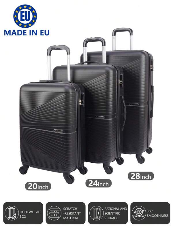 Feito na Europa, bagagem essencial para dormitório escolar, bagagem essencial para dormitório universitário, bagagem escolar, bagagem de viagem, bagagem de mão durável para férias, malas, conjuntos de bagagem com rodas, bagagem de cabine, bagagem despachada, bagagem de quatro rodas, mala de rodinhas rígida, material ABS,