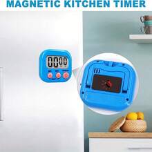 1个数字厨房计时器 | 双显示屏，多功能秒表，带开始/停止按钮、闹钟和计数器 - 烘焙必备，现代厨房配件，小巧设计，粉色/白色/绿色/红色/蓝色可选[不含电池] - 彩色 - 查看 3