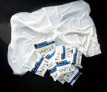 XL Wet Wipe Cleansing Body Wipes  - 10 Pack Individual Pouches - Gentle & Unscented - No Rinse Bathing And Shower Wipe - Great For After Workout, Camping, Travel, Yoga, Gym,11483094 - 薄荷藍 - 查看 8
