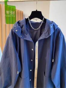 2025新款女士连帽风衣宽松百搭优质中长款春秋外套
