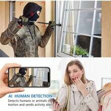 小型 WiFi 摄像机隐藏式间谍安全摄像机、迷你保姆摄像机智能家居、宠物狗婴儿摄像机室内外 1080P 远程便携式、手机 APP 房间摄像机 - 彩色 - 查看 8