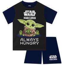 Star Wars Pyjamas, Grogu Boys Pyjamas, Mandalorian Short Pjs For Boys - Blue - View 1