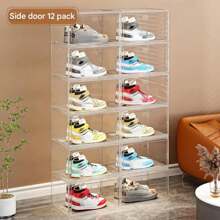 1pc Transparent Acrylic Magnetic Closure Shoe Box, Thickened Large Size Storage Container For Shoes, Bags, Collectibles, Cosmetics Display