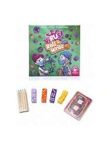 1set,Virus! Roll & Write Card Game - Strategic Dice-Rolling & Writing Challenge For Teens & Adults, Quick 15-20 Minute Pandemic-Themed Board Game With Dice Rolling & Strategic Thinking, Family-Friendly Game - Multicolor - View 11