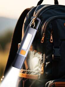 High Lumens LED Flashlight, Telescopic Zoom, Tactical Flashlight, USB Rechargeable, Built-In Battery, Suitable For Outdoor Emergency Lighting, Hiking, Camping, Fishing, Running, Work, Automotive And Other Outdoor Activities - Light Grey - View 6