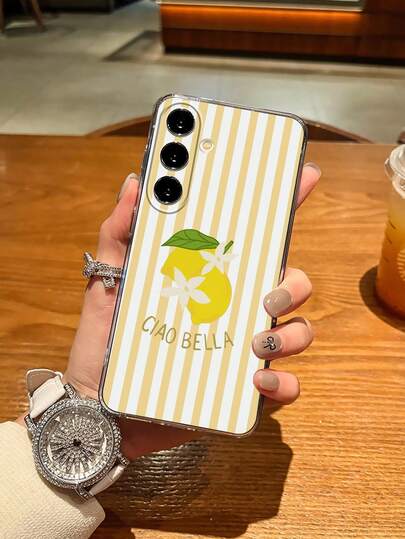 1pc Transparent TPU Fruit Lemon Phone Case Compatible With IPhone 17 Pro Max/17 Pro/17 Air/17/16 Pro Max 15 14 13 12 11 Pro Max Plus Mini 16E, Compatible With Galaxy A55/A54/A53/S24/S24plus/S24ultra/S24fe/A06, Compatible With Pixel 9 Pro XL/Compatible With Pixel 10 Pro XL, P50 Pro, Compatible With Redmi Note 9 Pro Max And More,International Version, Not The Domestic Version