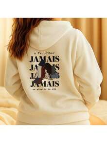 Women's  Sweatshirt With Christian Jesus Print 100% Cotton Cold Weather Blouse - trắng - Xem 1