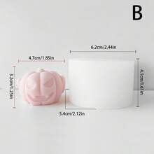 1 pieza Molde de silicona en forma de calabaza para velas, artículo decorativo de Halloween, DIY de jabón, yeso o resina para regalo creativo