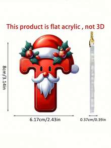 1pc Christmas 26 Alphabet Hanging Decorations - 2D Acrylic Alphabet Tree Hanging Christmas Decorations For Home & Office,Perfect For Holiday Parties & Gifts,Christmas Decrations(Please Remove The Film And Use It,Rope Color Random.)