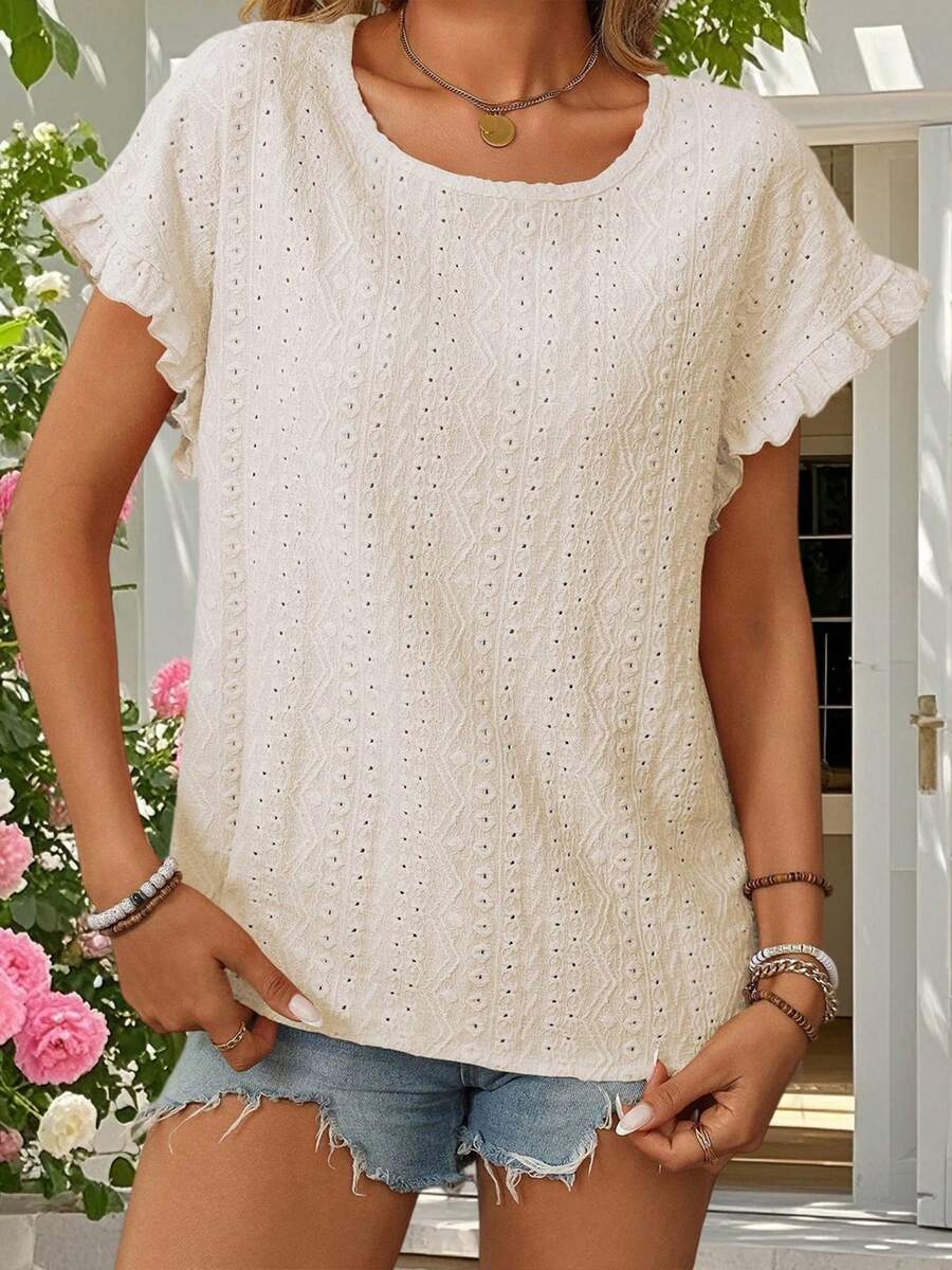 Women T-Shirt, Crew Neck Short Sleeve Solid Summer Loose Tops Streetwear For Casual Daily