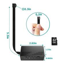 FHD 1080P Security Camera DIY, Smart Motion Detection Alarm Clear Night Vision, Home Smart Camera - Home Monitoring Device For Indoor And Outdoor Use, Comes With 32GB Memory Card - Black - View 2
