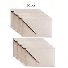 10/20pcs Burlap Kraft Envelopes For Wedding Party Invitations, Letter Mailing, Postcard Envelopes, Vintage Envelopes, Envelope Size 16.5*11cm (6.5*4.3inches), Mailing Supplies