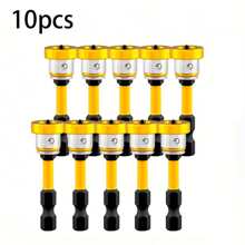 强力磁性定位钻头 | 防滑防撞设计，黑金十字螺丝刀头，适用于天花板/木工，防水地板安装工具，是木质/硬质地板、办公室使用、万圣节和圣诞节礼物的理想之选，圆形螺丝刀工具