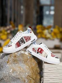 Modne i wygodne buty codzienne dla mężczyzn, odporne na zużycie, antypoślizgowe, gumowe trampki, cholewka ze skóry PU, buty codzienne, odpowiednie do wędrówek lub noszenia na co dzień, oddychające buty do biegania z odkrytymi palcami, stylowe, sznurowane buty codzienne dla mężczyzn, idealne na prezent, odpowiednie na wiosnę, lato, jesień i zimę