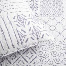 LUSH DECOR Monique Quilt Charcoal 3Pc Set King Halloween-Fall Decor-Room Decor - Lavender - 查看 4
