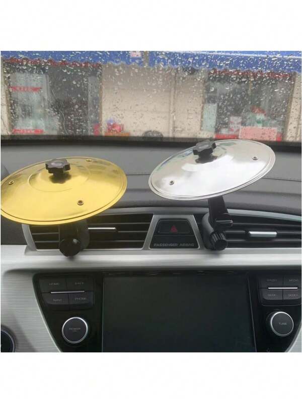 1 件，汽车碰撞镲片通风口鼓头，夹式安装，便携式音乐配件，汽车音乐配件 | 多功能汽车鼓 | 可调节铃鼓支架，音乐爱好者专属混色迷你铃鼓配件紧凑耐用的设计，适用于所有车辆耐用紧凑的设计，非常适合万圣节、圣诞节！