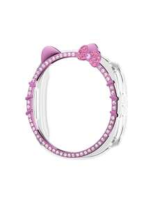 1pc Cute Cartoon Cat & Rose Gold/Silver Watch Case Protector Compatible With Samsung Galaxy Watch 7 FE 6 5 4 40mm 44mm / Watch 5 Pro 45 44mm / Watch6 43mm / Watch4 Classic 46mm, Luxury Rhinestone Jewelry Decorated, Shiny, Protective Cover For Young Fashionable Women