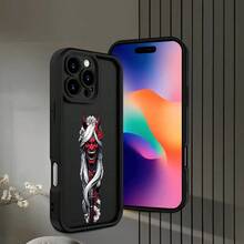 [Teléfono] Teléfono con textura de escalera con patrón de colmillos. Compatible con 16/15/14/13/12 Plus/Pro. Diseño moderno y neutro. Ideal para amigos, familiares, novios y novias. - Negro - Ver 10