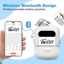 Marklife P50 Mini Portable Label Printer Support 12-50mm Self-Adhesive Labels Thermal Printer Sticker Printing Machine Pocket Inkless Bluetooth Adhesive Labels Maker Name Tag Labeller - Multicolor - View 3