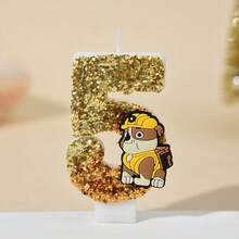 Świeca z cyframi 0-9, słodka, trójwymiarowa postać z kreskówki Psi Patrol, wtyczka do tortu urodzinowego, dekoracja na prezent