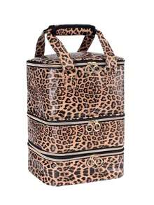 Stylish Nail Polish Organizer Bag Holds 60 Bottles Of Nail Polish And Nail Light, Gel Nail Polish Organizer Bag And Storage Box, Nail Tools, Nail Kit Supplies Organizer Box, PU Leather Nail Light Kit Supply Organizer Bag Travel, Double Nail Organizer And Organizer Box With Bracket And Shoulder Strap, Ideal Gift For Friends - 彩色 - 查看 11