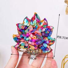 Manifest Wealth & Luck: Nine-Tailed Fox Crystal Resin Figurine - Prosperity Guardian Home Decor (3.43" X 3.15") - 多色 2 - 查看 4