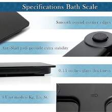 1pc Smart Digital LED Body Weight Scale, Max Capacity 180kg, 4-Point Precise Sensors, Glass Panel, Temperature Measurement, Home/Dorm Use