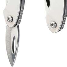 Olive Shape Stainless Steel Folding Knife - Compact Multi-Function EDC Tool With Bottle Opener, Keychain Attachment And Sharp