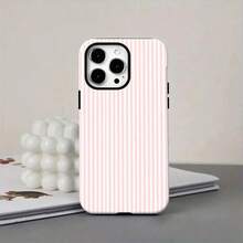 1pcPretty Pink Stripe Design Element-Design Phone Case, Suitable For IPhone Models 16, 15, 14 Pro Max, 13, 11, 11, XR, XS Plus Phone Cases, Made Of TPU Silicone Material, Providing Shock And - 黑色 CZ211 - 查看 11