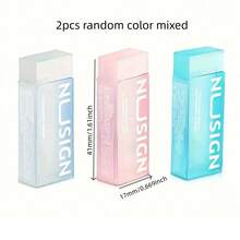 透明可爱橡皮擦 - 耐用合成橡胶长方形橡皮擦 | 返校学生用品及节日礼物（万圣节/圣诞节/新年） - 彩色 - 查看 13