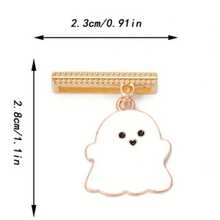 1 pieza Anillo de encanto de banda de reloj con diseño de pequeño fantasma blanco de dibujos animados, decoraciones de encantos de correa de reloj de Halloween lindas compatibles con accesorios de banda de - Unitalla - Ver 6