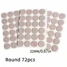 72/96-teiliges Möbel-Filzgleiter-Set - rutschfeste Stuhlbein-Pads zum Schutz von Holzböden, Möbel mit Metallfinish und Bodenschutz-Pads - neutrales Beige in verschiedenen Größen