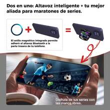 Bocina Portátil Inalámbrica Magnética HiFi con Luces RGB, Ideal para Exteriores, Batería Recargable Incorporada - Negro - Ver 2