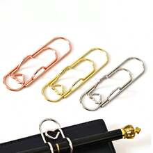 Metal Heart Paper Clip Pen Clip - Multiuse Bookmark Page Holder For Notebook Planner Book | Cute Stationery Gift  - Multicolor - View 3