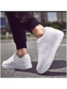 Rayra Unisex White Men's Women's Casual Basic Sneakers - 白色 - 查看 2