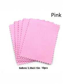 10/30/50片装珠宝抛光布 - 金色和银色，防氧化，适用于戒指、项链、手链、银器清洁和护理