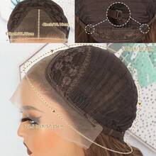 13X4 Light Blonde Body Wave Lace Front Wig 28" Soft Long Wavy Wigs Glueless Free Part 180% Density With Adjustable Straps & Combs Heat Resistant Blonde Synthetic Hair Replacement Wigs For Women Perfect For Daily Wear Parties & Special Occasions - Light Brown - Xem 10