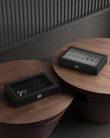 SONGMICS Watch Box, Lockable Watch Case, Watch Storage Box With 24 Slots, Glass Lid, Gift For Loved Ones, Ink Black Synthetic Leather Back To School Dormitory Storage - Black - View 5