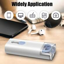 Kit di pulizia senza fili 7 in 1 | Spazzola per tastiera, estrattore di tasti, pulitore per schermo del computer portatile, auricolare Bluetooth e pulitore per schermo del telefono | Strumento di pulizia profonda tutto in uno per tastiera, computer portatile, telefono e monitor del PC