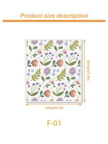 1包/2包/4包/8包瑞典厨房洗碗布 - 可重复使用纸巾，超强吸水瑞典洗碗布，无异味，不刮花，实用且印花可爱 - 彩色 - 查看 21